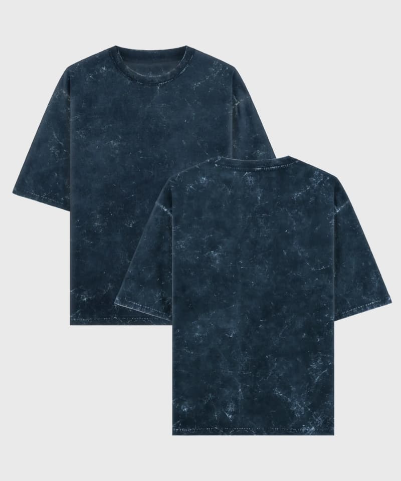 Acid Wash Oversized T-Shirts - Plain - Image 4