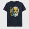 Chitto Jetha Bhoyshunyo printed t-shirt in navy Blue color