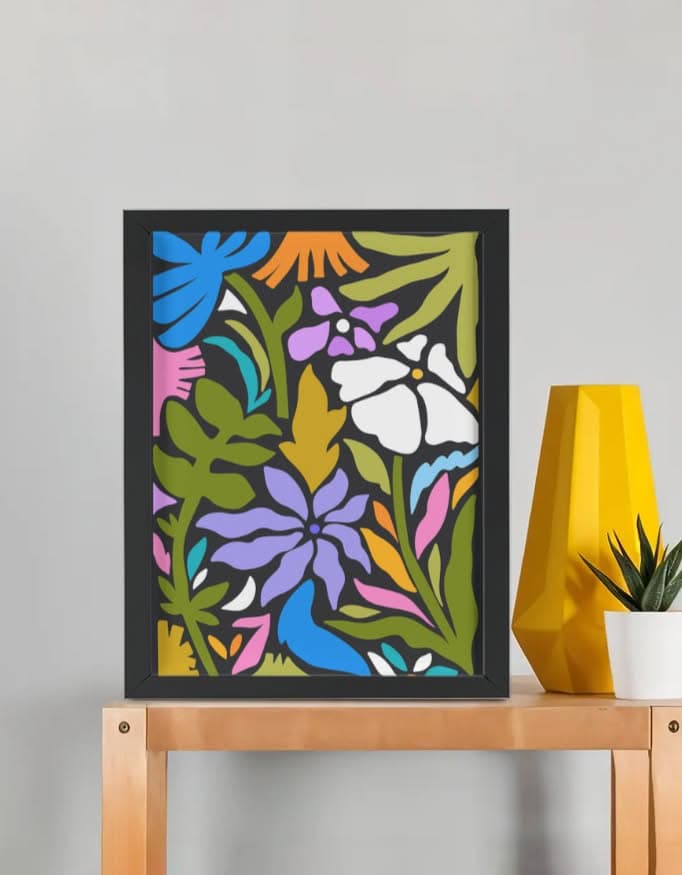 Rongmohol - Colorful Bengali Floral Art | Framed Poster | Wall Decor | Boho Botanical Print - Image 2