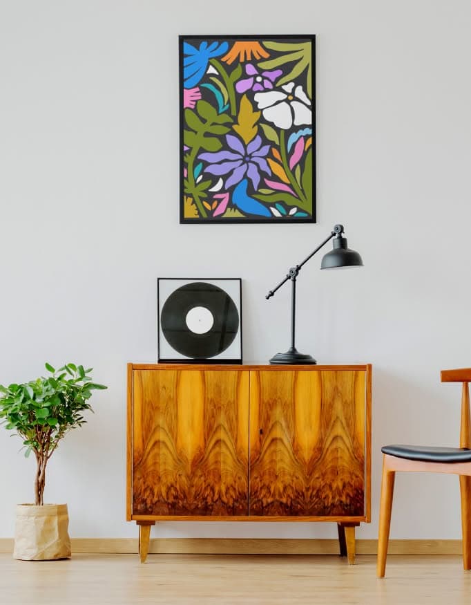 Rongmohol - Colorful Bengali Floral Art | Framed Poster | Wall Decor | Boho Botanical Print