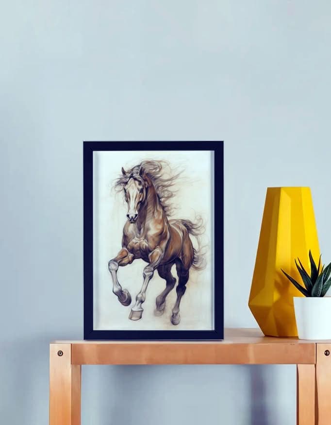 Spirit of the Storm – Majestic Horse Art Framed Poster - Image 2