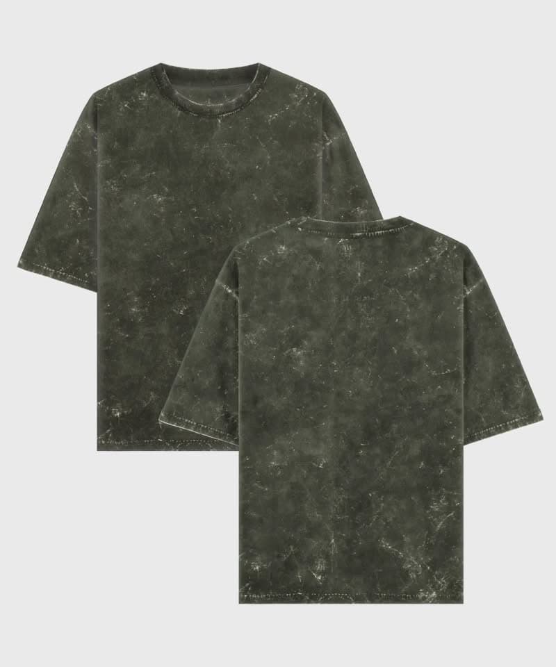Acid Wash Oversized T-Shirts - Plain - Image 3
