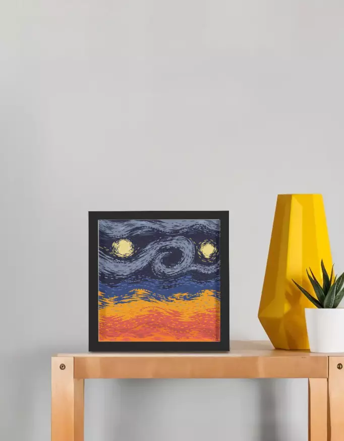 Van Gogh Style Abstract Poster