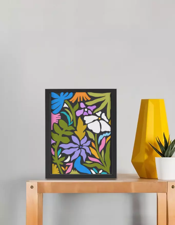 Rongmohol - Colorful Bengali Floral Art | Framed Poster | Wall Decor | Boho Botanical Print - Image 4